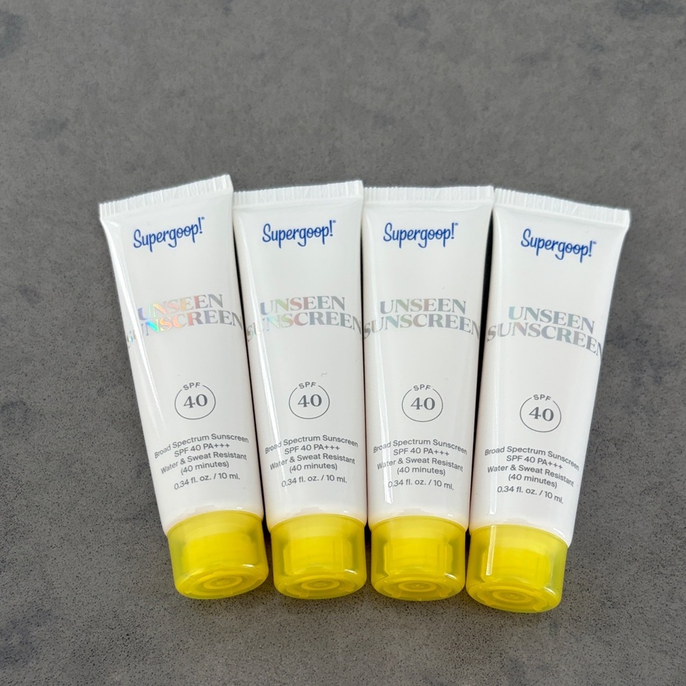 Supergoop! Unseen Sunscreen SPF 40 - White with Yellow Cap 10ml x 4